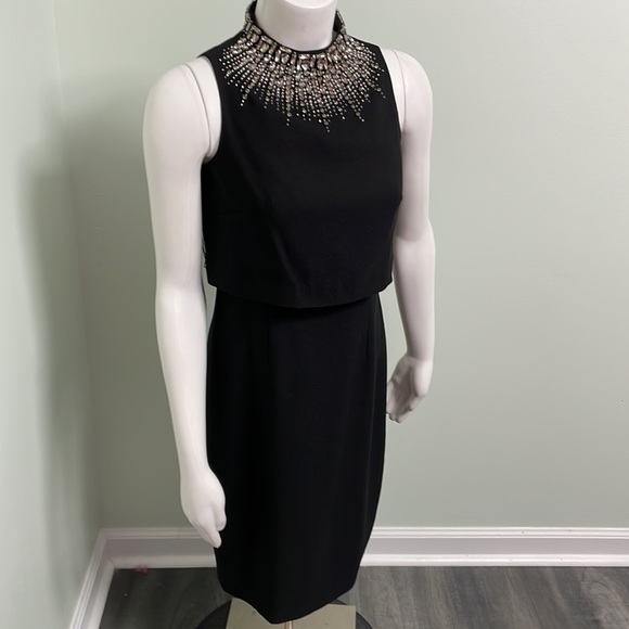 Aidan Mattox Embellished Black Dress size 2 - Picture 3 of 10